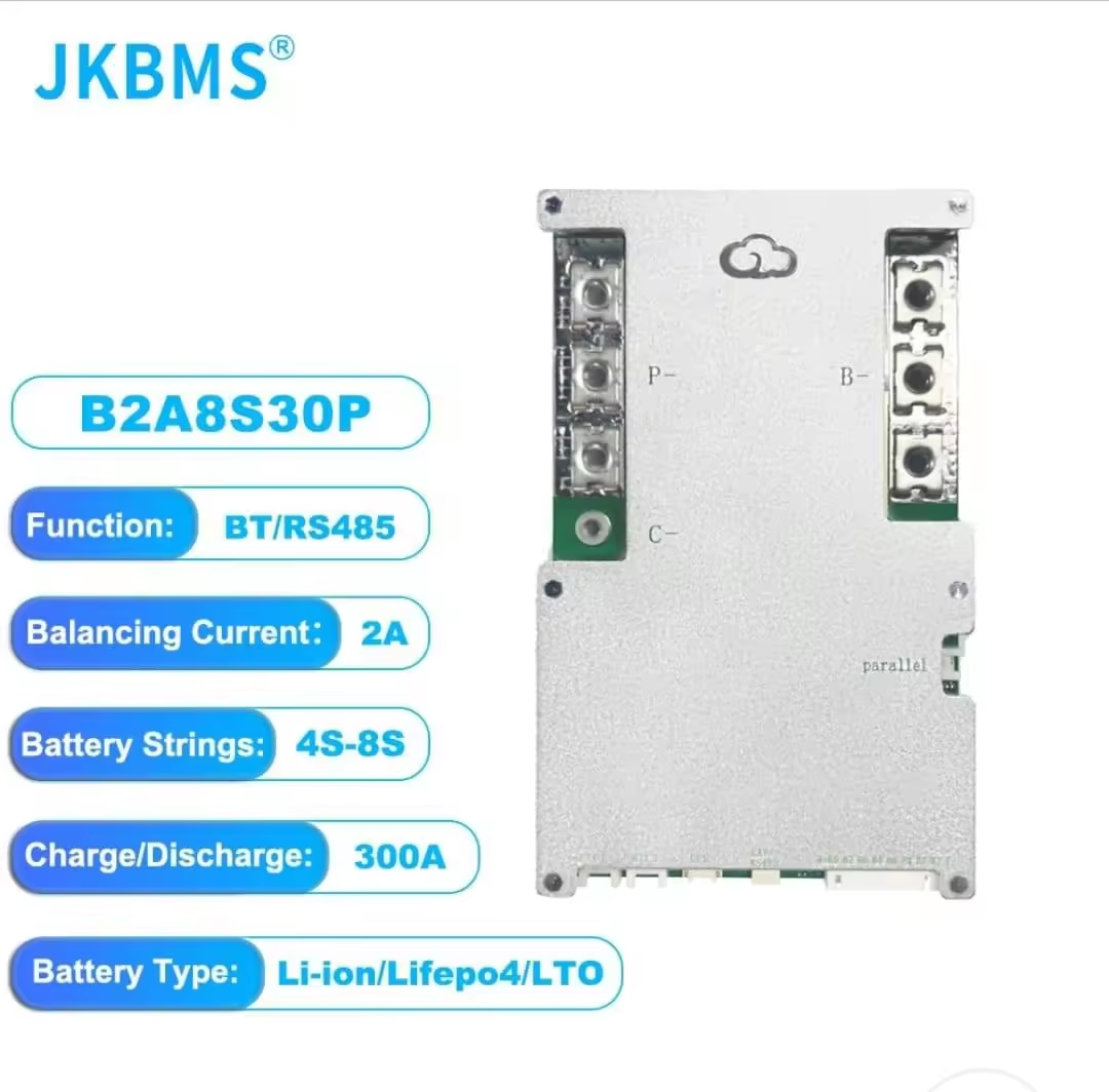 DDP JK BMS Stock 4S 8S 100A 200A 300A Smart BMS JK B2A8S30P 2A Active Balance Current LI-ION LIFEPO4 LTO BMS