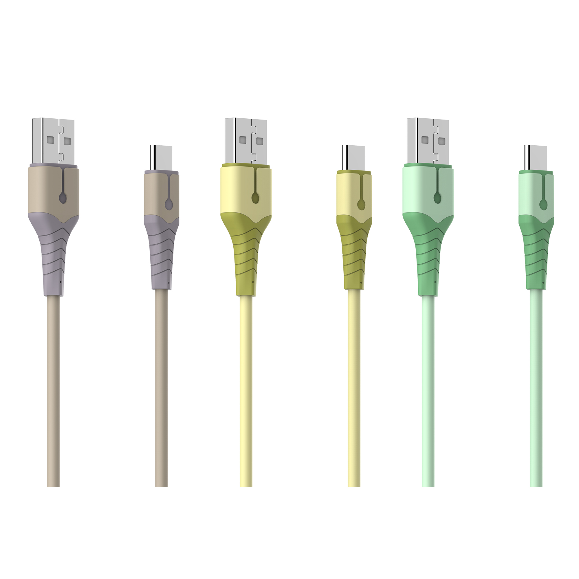 Cable USB-A de macaron colors carga rapida de 2.4A con diseno de aleacion de aluminio