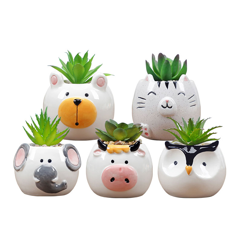 Hot sale cheap mini ceramic succulent planter flower pot