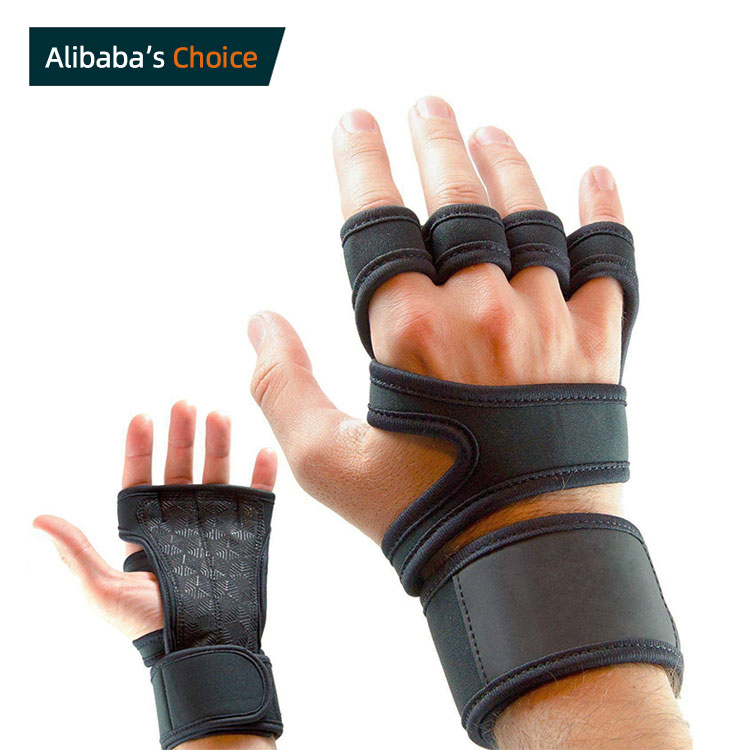 Gym fitness weight lifting gloves with wrist support