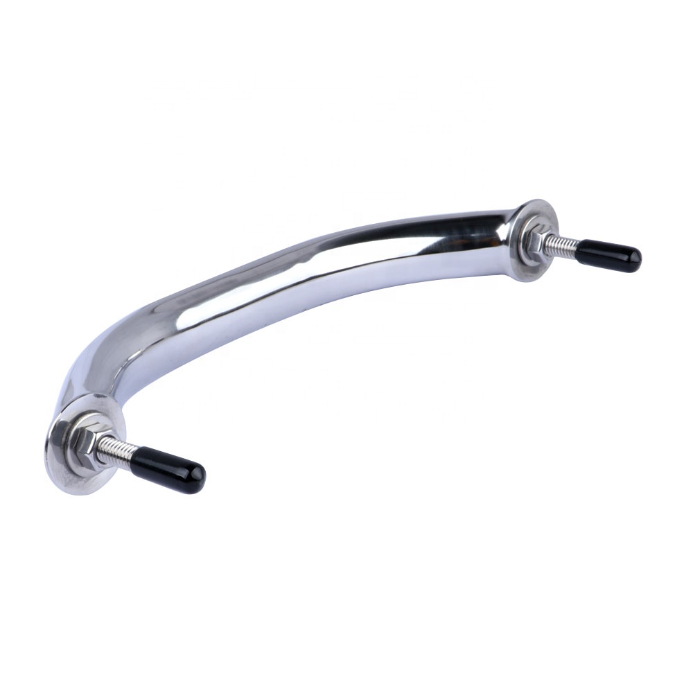 Door Hatch Grab Handle Stainless Steel Boat Handrails Boat Oval Handrail with Studs