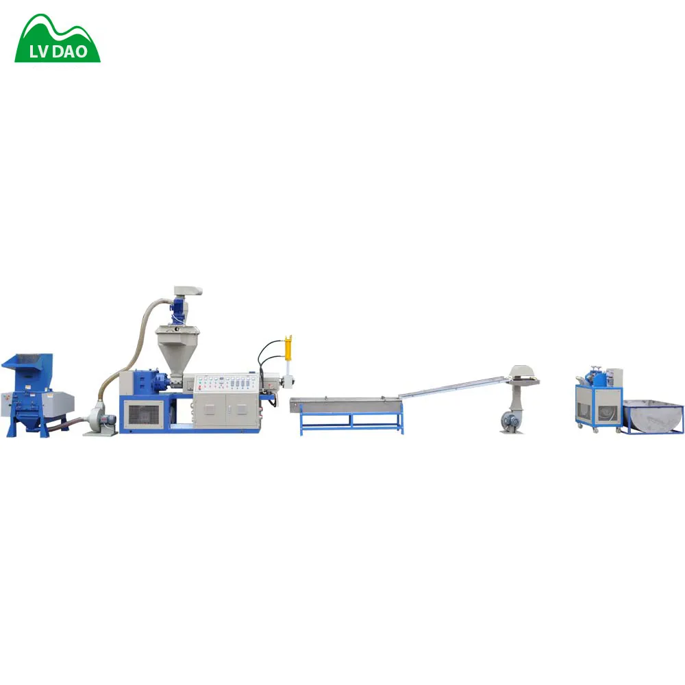 Automatic crushing PP PE wasted plastic recycling machine