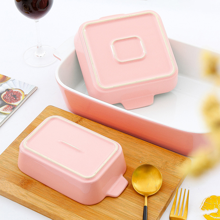 Custom baking tray pans canada baking dish ceramic bakeware set for vooking kitchen banquet