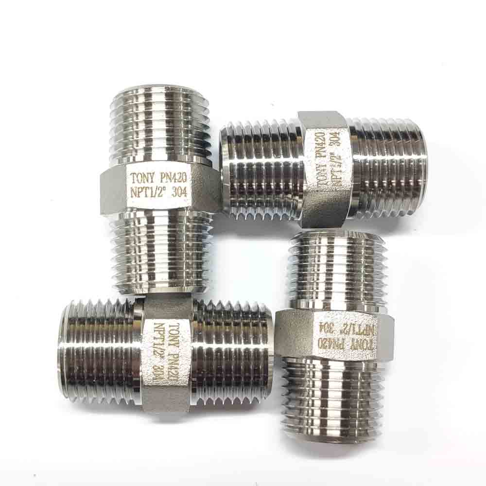 В наличии, SS304 SS316 6000Psi, шестигранная труба, фитинг NPT, наружная резьба