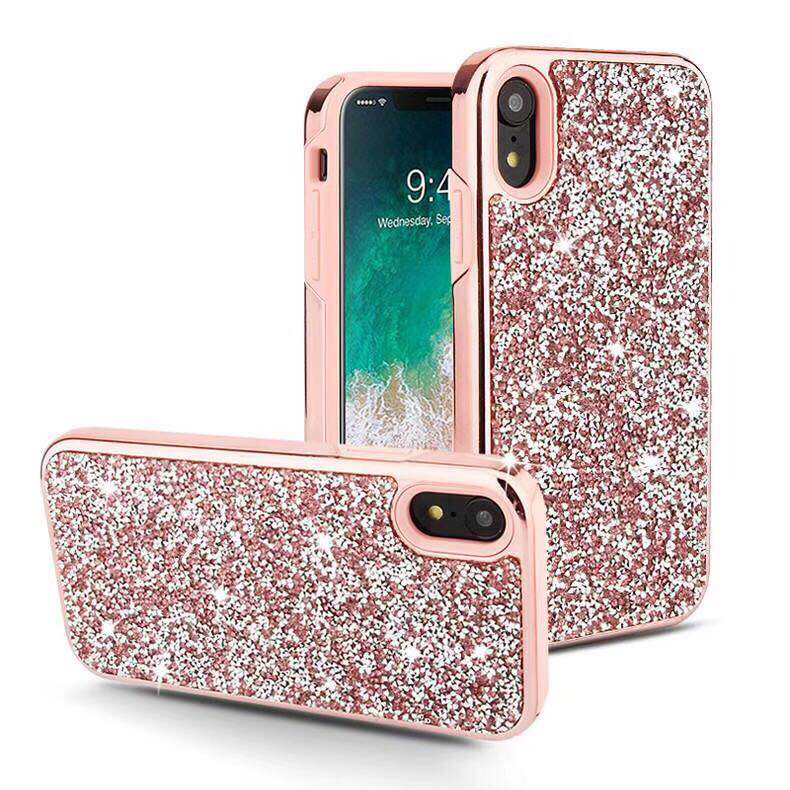 TPU PC гальванизированная Алмазная блестящая задняя крышка чехол для samsung galaxy s10 s10 plus для iphone 11 pro max SE2
