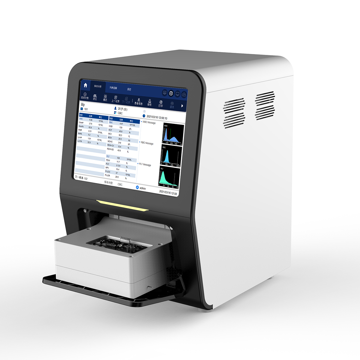 POCT Auto 3 Part Hematology Analyzer Clinical Analytical Instruments Laboratory Equipment