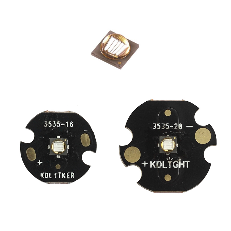 5W CUN66A1G Ultraviolet UV365nm LED Emitter with KDLITKER DTP Copper MCPCB