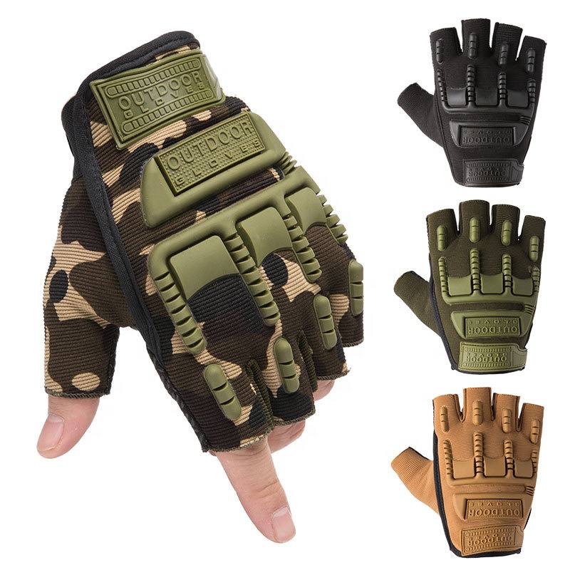 Outdoor Men Gloves Work Military Army Police Equipment Custom Half Finger Gloves Tactical Fingerless Gloves