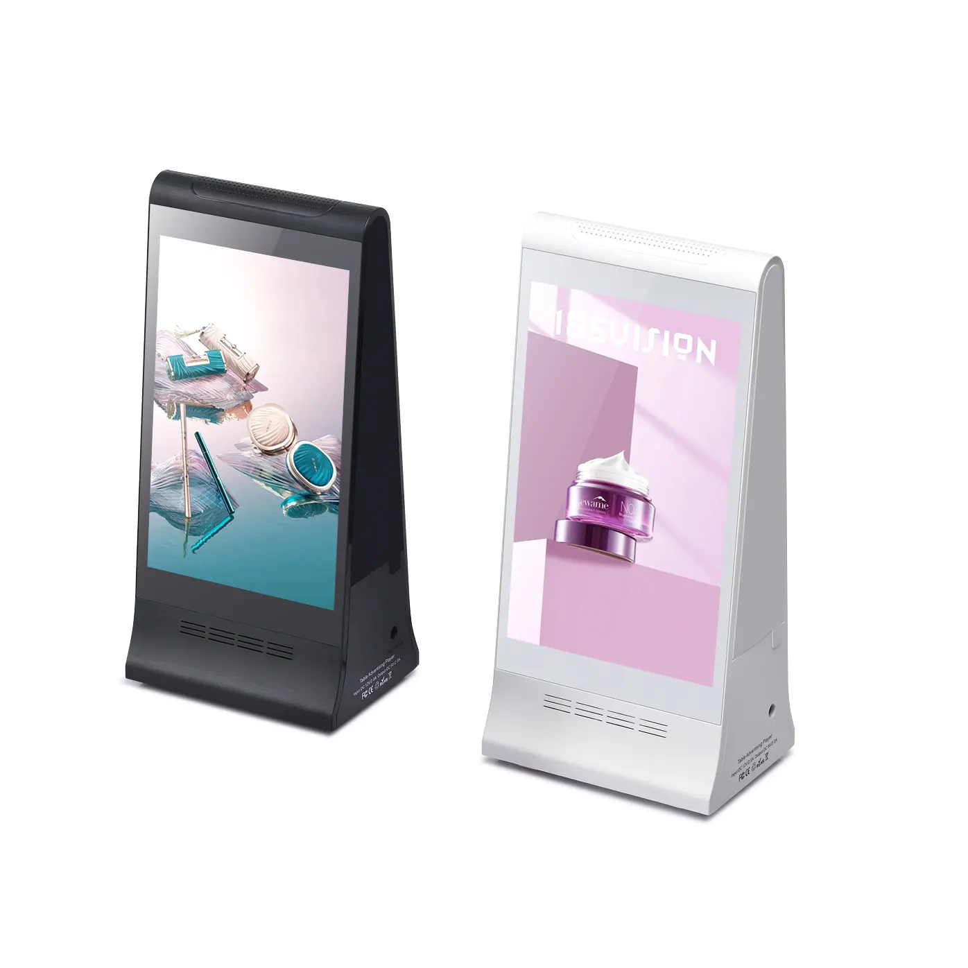 Двойными бортами 8 дюймовый ЖК-монитор с сенсорным экраном, Wi-Fi, дистанционное управление Настольный Android киоск Digital Signage Ad HD USB и cd-картой