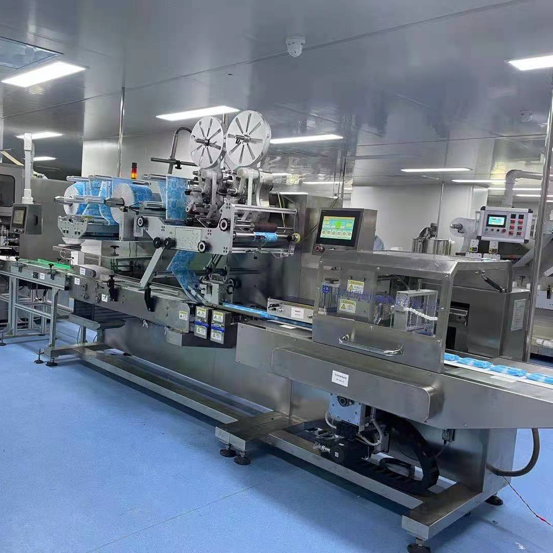 High Efficiency Integration Flow Hand Packaging Wet Towel Wipes Machine