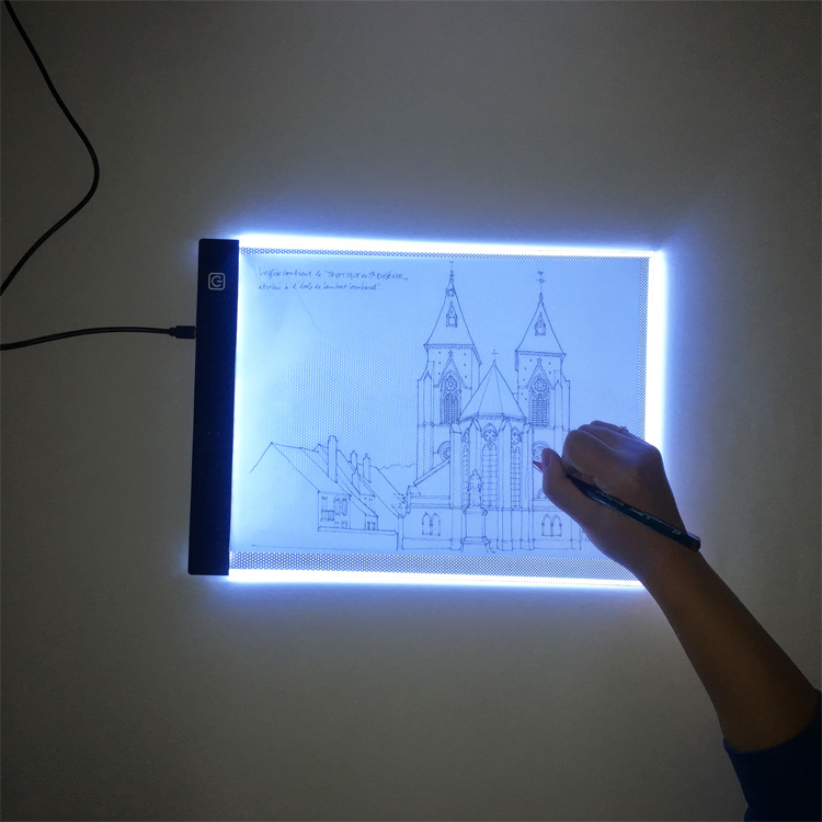 Ультратонкая светодиодная подсветка для рисования, осветительный прибор для рисования, с регулируемой яркостью, a4 LED, набор для рисования