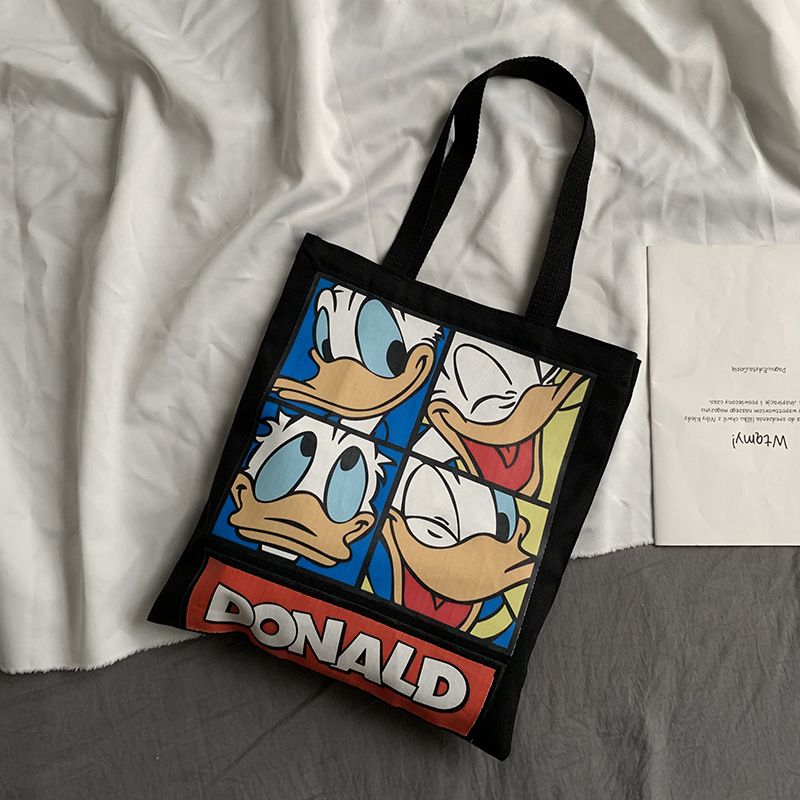 2021 оптовая продажа мультфильм молния черный белый 10 унций Простой Холст tote Хлопковая Сумка