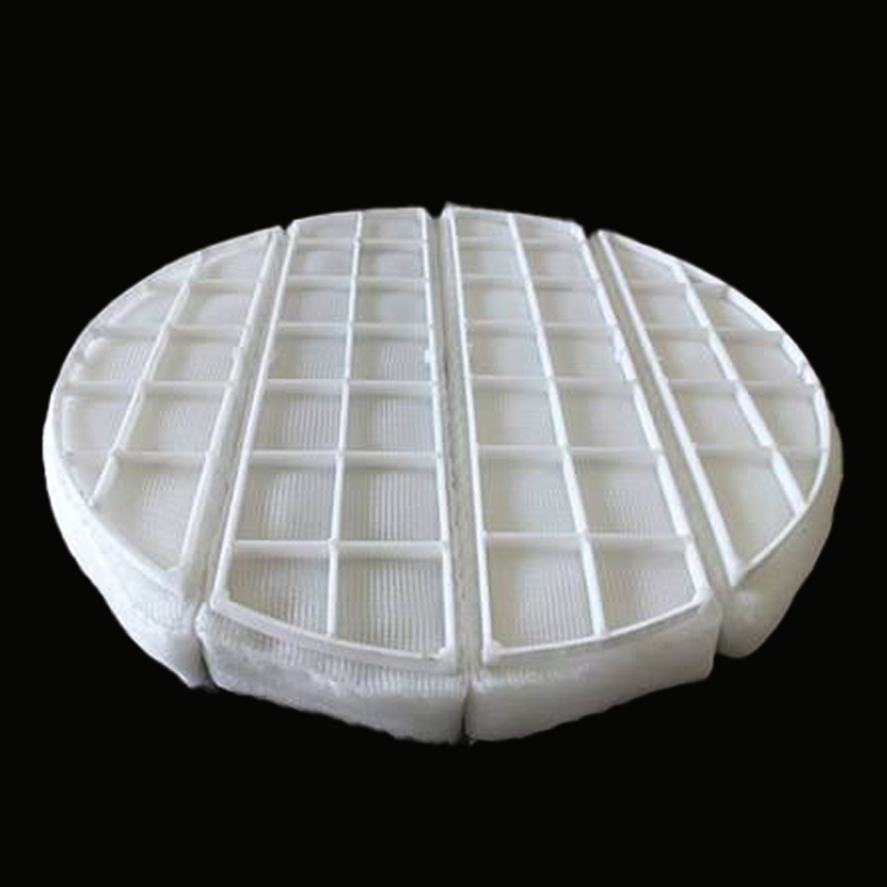Heat Resistance Plastic Wire Mist Eliminator Mesh Pad Demister With Support Grid For Rectifying Tower