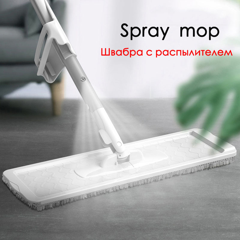 Новая одежда для маленькой девочки 2 в 1 спрей Швабра Бесплатная Ручная стирка плоская Швабра ленивый 360 вращающиаяся Волшебная швабра с отжимом средство для мытья пола Швабра Бытовая инструмент для очистки