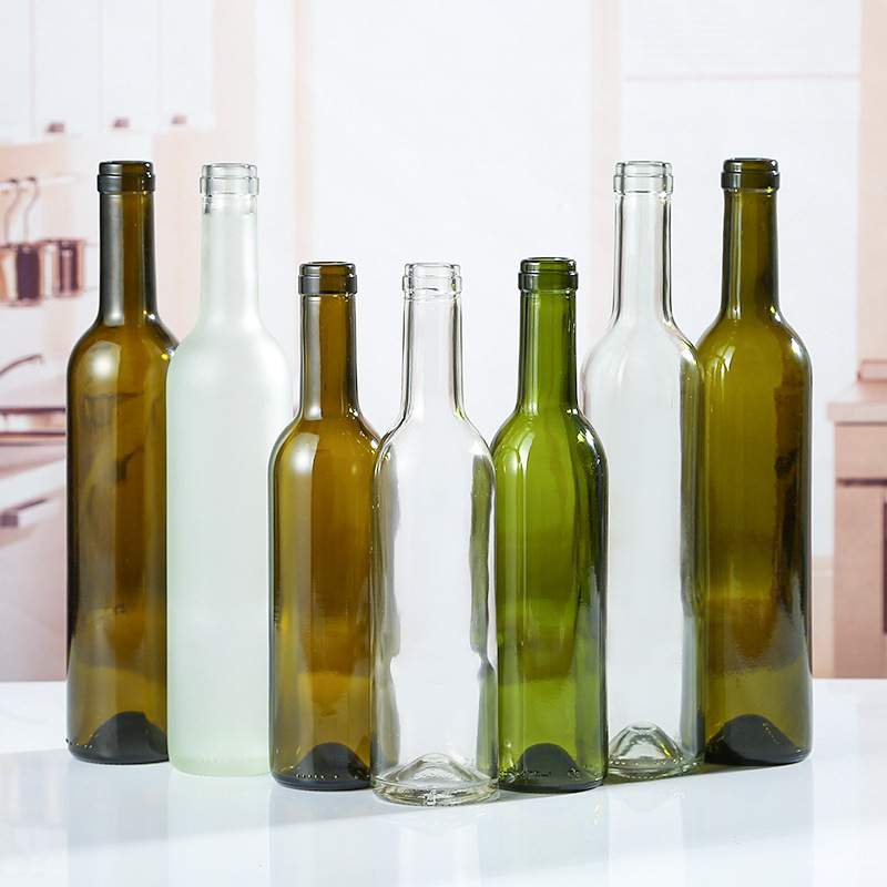 Custom Label 750m Green Wine Glass Bottle Free Samples Burgundy Grape Wine Glass Bottle