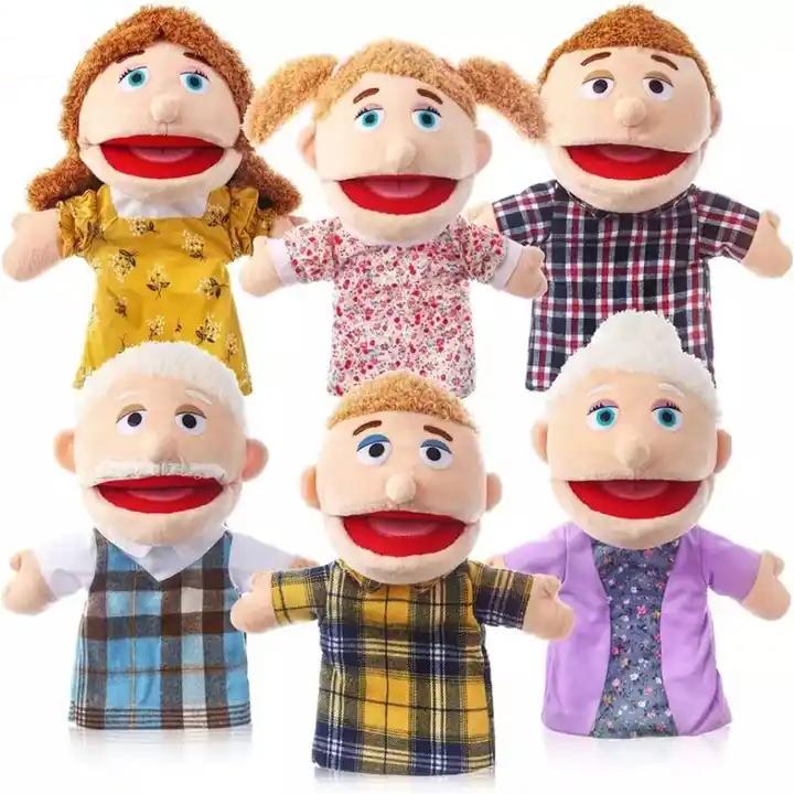 High Quality Ready-to-Stock Family Series Educational Toys Hand Puppet Drama Performance Plush Toy Figure Puppets