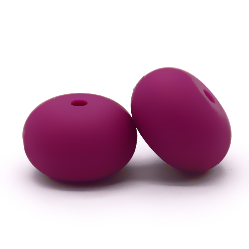 Silicone Beads Lentil Abacus Baby Teething Beads BPA Free For DIY Jewelry Making Accessories Food Grade Teether