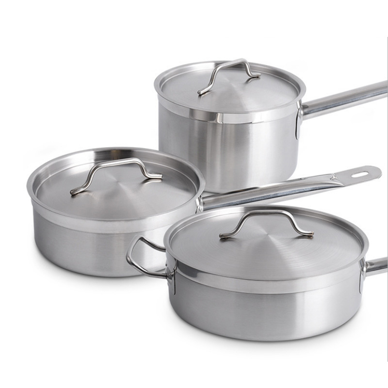 Tri-ply Stainless Steel 304 Saucepan, Non-палка Sauce Pan, Sandwich Bottom, Hot Sale