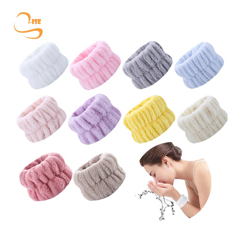New Arrival Microfiber Scrunchies Washing Face Absorbent Towel Wrist Spa Washband for Women Prevent Liquid from Spilling