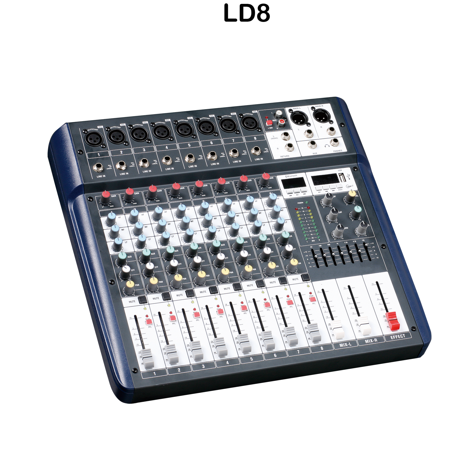 Dj Миксер с usb mp3-плеером музыкальный миксер dj контроллер LD8