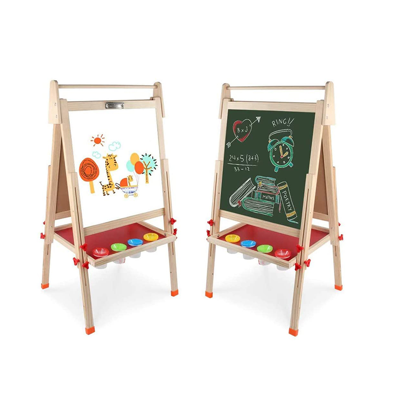 Wood material mini canvas easel small wood art easel for kids
