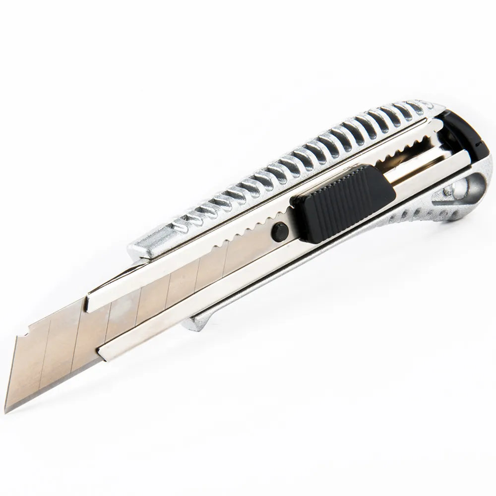18mm multi function aluminum pocket snap off lock retractable blade sliding knife paper art office school utility cutter knife