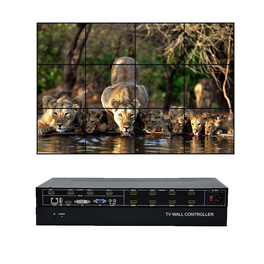 Video wall composite controller 3x4 1080P@60hz video game controller wall art