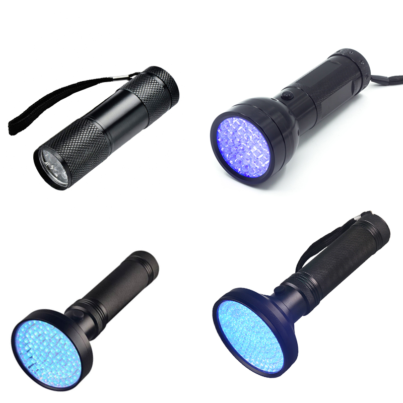 Новое поступление 390 395 400nm UV светодиодный фонарик (9) 51 100 128 светодиоды ультрафиолетовый фонарик черный свет для Скорпион Обнаружение мочи домашних животных