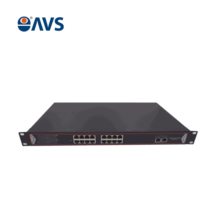 16 портов 10/100/1000M промышленный коммутатор питания через ethernet с 2 SFP