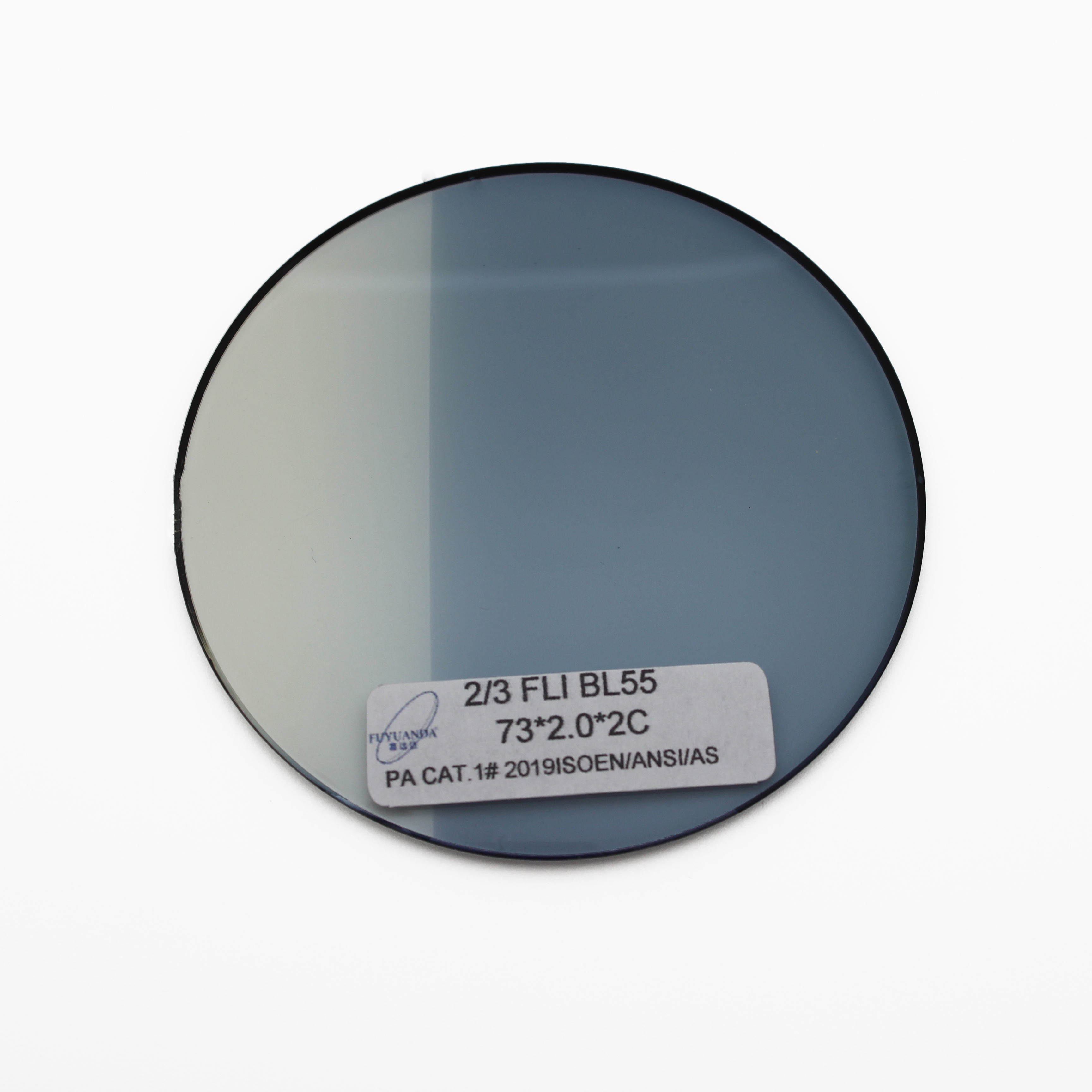 customized color logo round nylon 2/3 blue polarized lenses for sunglasses
