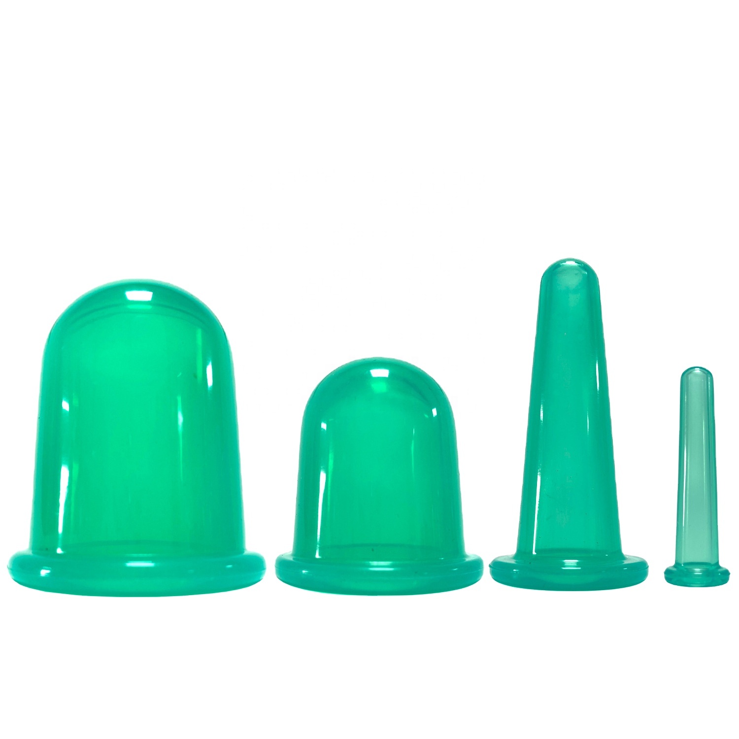 OKSILICONE Вакуумная Массажная чашка, устройство для Баночного массажа лица, домашняя Массажная чашка для взрослых, Набор баночек для терапии, 4 шт., силиконовая чашка