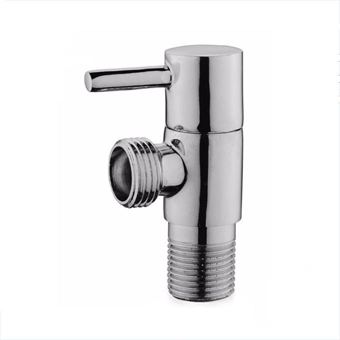 Хромированный латунный угловой клапан для унитаза, 1/2 ''90 градусов, угловой клапан