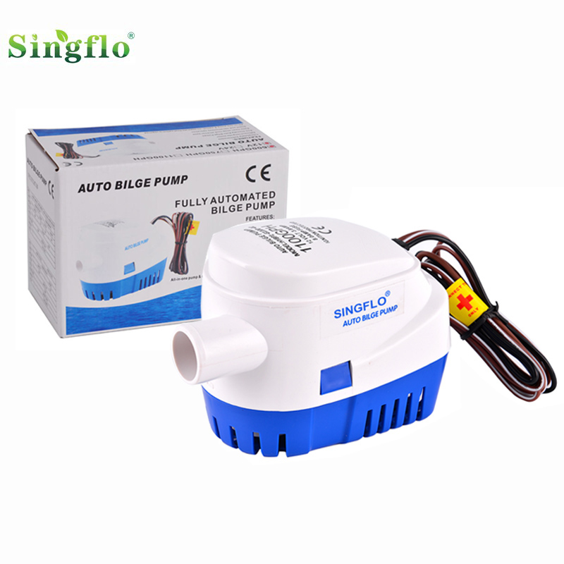 Singflo 12V 24V Автоматический погружной лодочный морской Трюмный насос 1100GPH для яхты, караван
