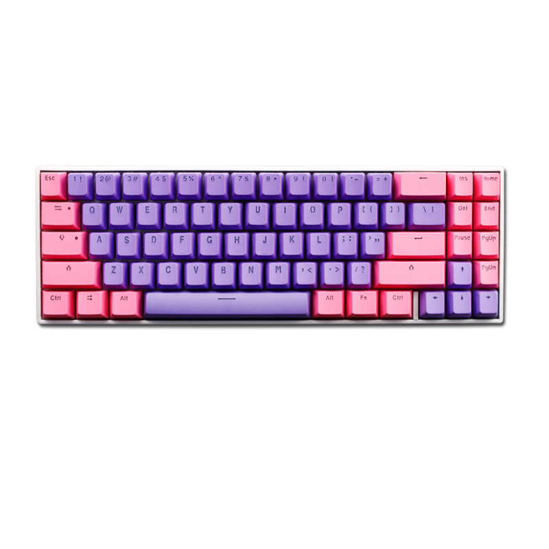 Royal Kludge 71 клавиши, розовые клавиши, Игровая клавиатура, игровая клавиатура, клавиши keystone прозрачные белые, corsair keyca