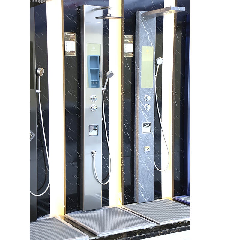 shower panel LED electronic screen Bathroom Massage Shower Panels with heat recycling
