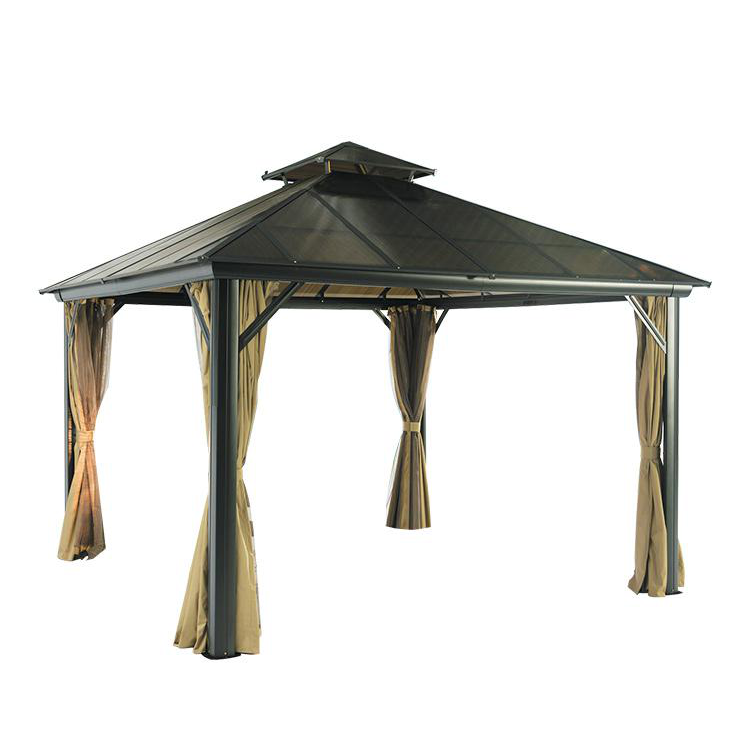 Chinese high quality outdoor furniture patio large metal pavilion tent backyard aluminum frame garden pavilion