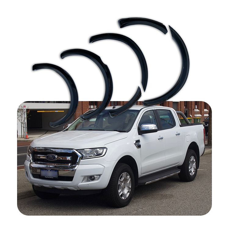 FFD103 wide wheel fender flares matte black for FORD RANGER T6 T7 T8 3 inchs 2012-onwards