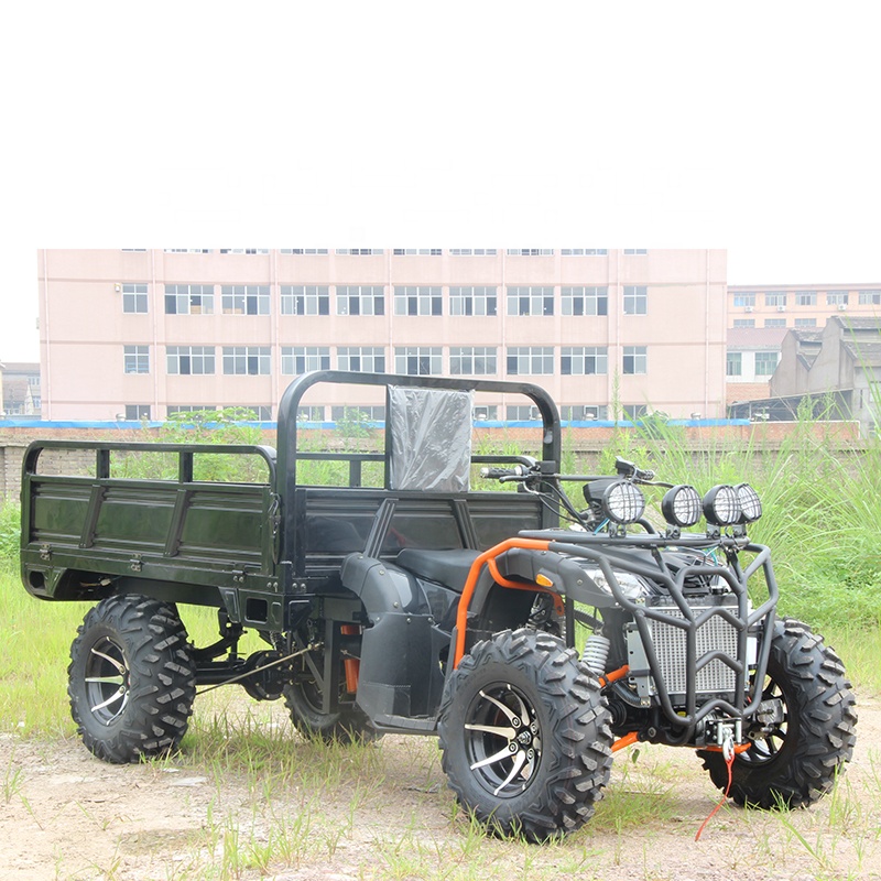 Одиночная выхлопная труба водяное охлаждение 1,8 м 4 колеса 350 cc ATV 4x4 Взрослые сельскохозяйственные грузовики Atv прицеп