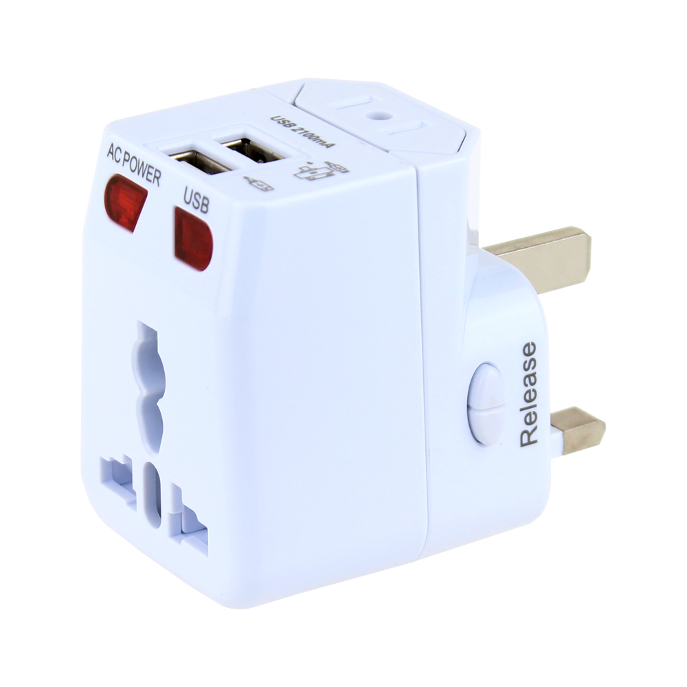 Wonplug, лидер продаж, универсальное умное зарядное устройство USB, дорожный адаптер с четырьмя видами вилок для Великобритании, США, Австралии, ЕС