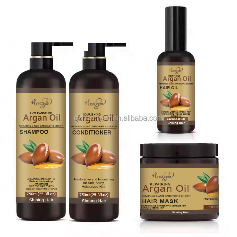 Custom Sulphate Free Vegan Natural Organic Argan Oil Hair Care Shampoo and Conditioner Set