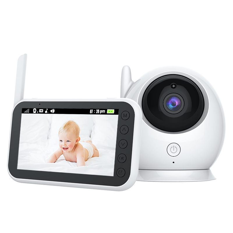 Baby monitor 4.3 inch screen Night vision with VOX and two-way talk audio baby monitor wireless camera