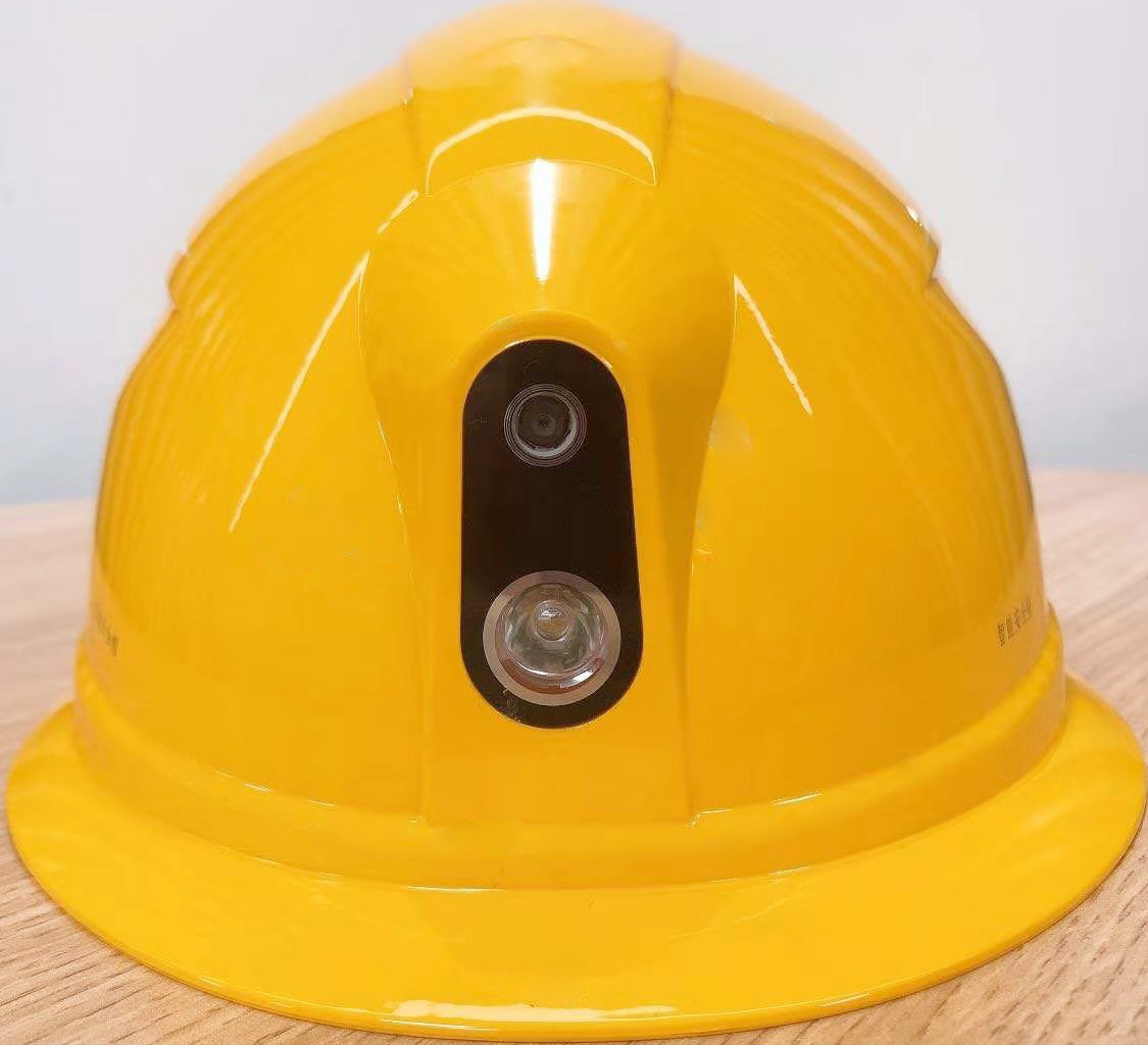 Safety hard Hat built in camera with GPS tracking wifi 3G 4G live video Mining Worker Hat with Camera 4G Smart Helmet