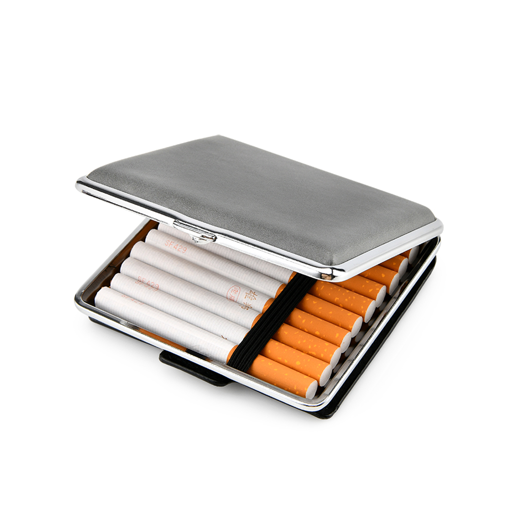 High Quality 20 cigarette case With Creative Stainless Steel Frame Thin Automatic Clamshell cigarette case