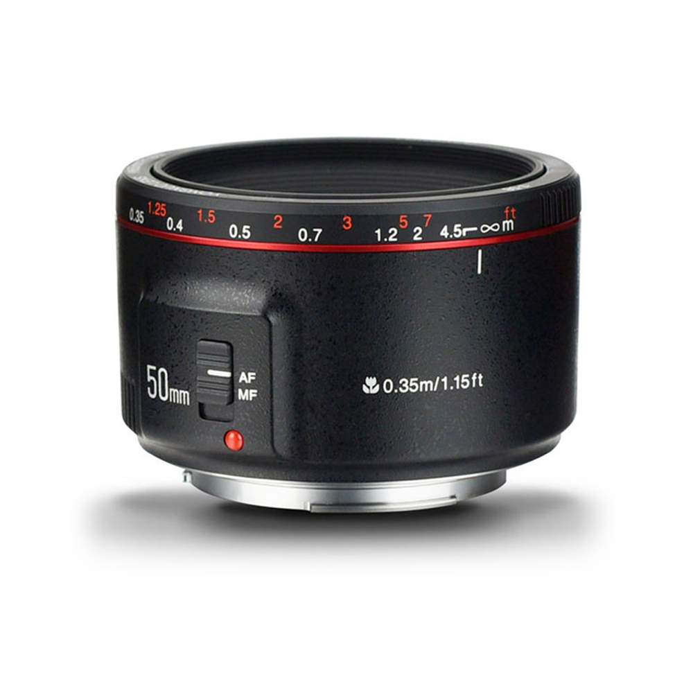 Светодиодная лампа для видеосъемки YONGNUO YN50mm F1.8 II объектив стандартный объектив с фиксированным фокусным расстоянием большой апертурой автофокус камеры объектив для цифровой однообъективной зеркальной камеры Canon EOS 70D 5D2 5D3 600D цифрового од