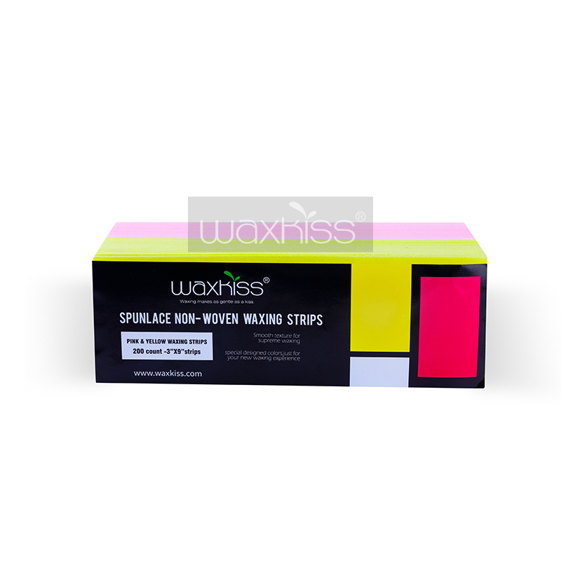 Waxkiss разноцветные спанлейс Нетканые восковые полоски для Sugaring 3x9 дюймов 200 шт в упаковке сахарные восковые полоски для удаления волос