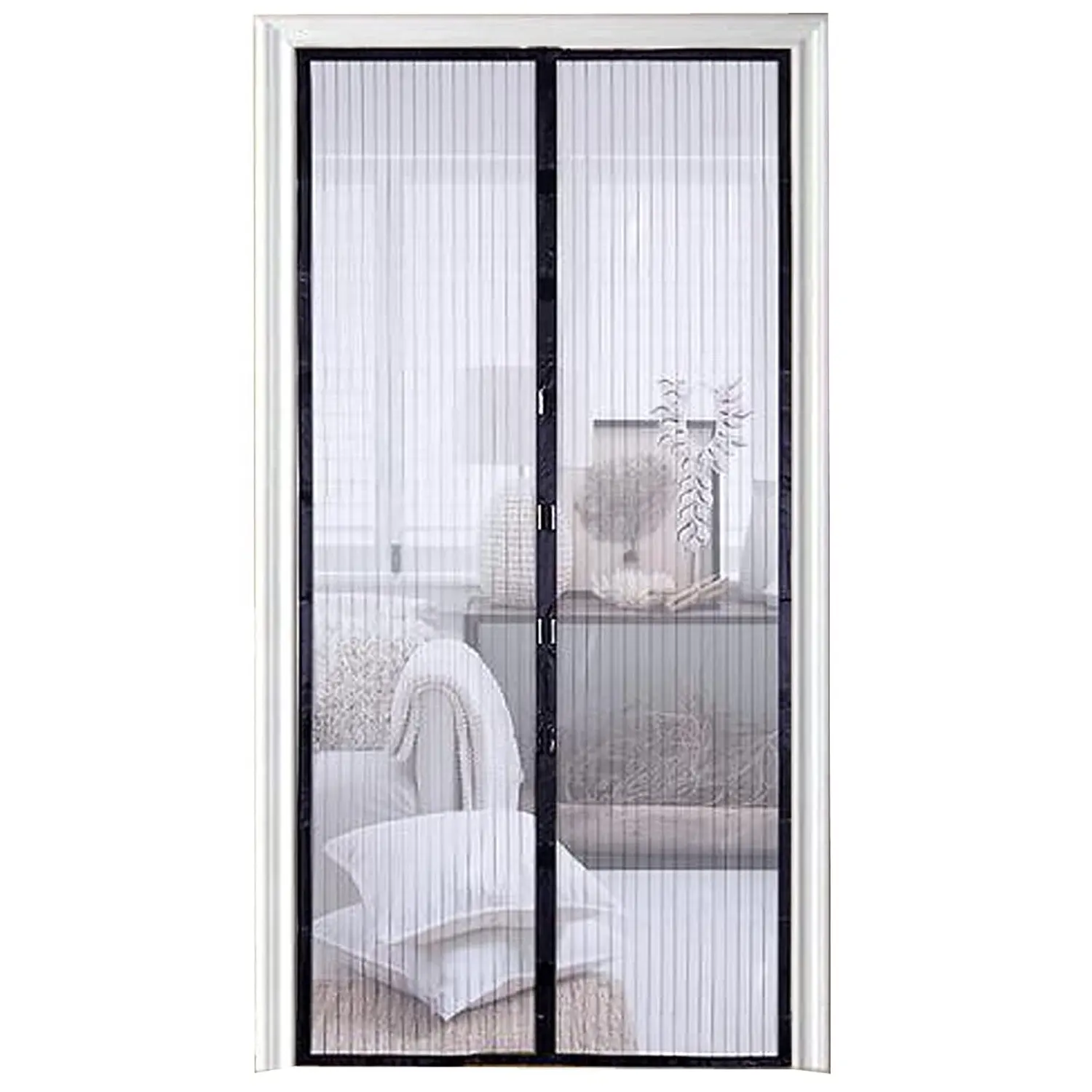 Door Curtain Mesh Magnet Fastening Hands Free Fly Bug Insect Screen Lowes