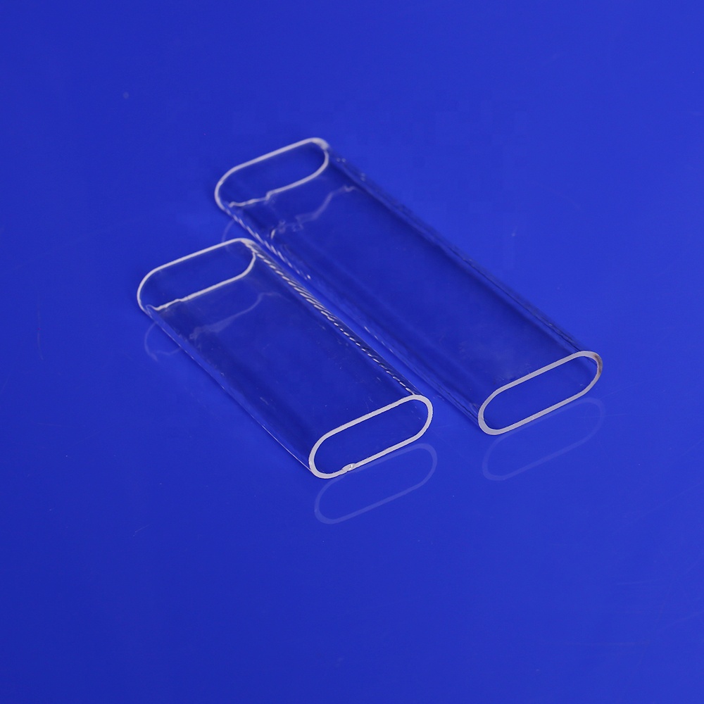 Secondary Processing molding No Seam Square Quartz Glass Tubes Oval Tube