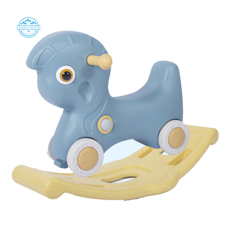A02119 2021 New Arrival Luxury 2 In 1 Ride on Animal With Scooter Plastic Rocking Chair for Kids