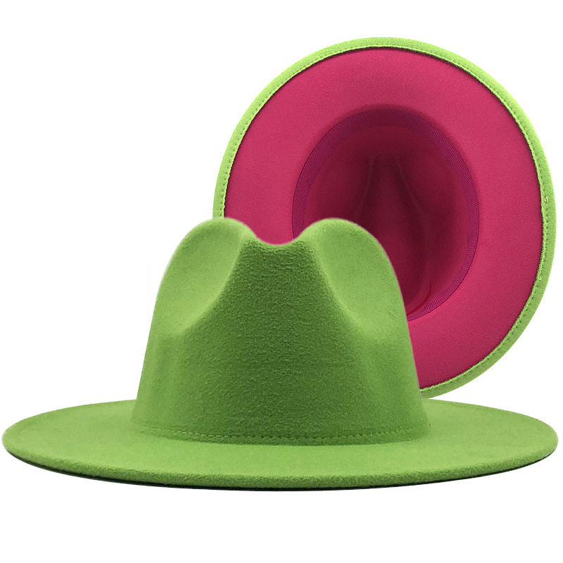 Solid Color Polyester Cotton Vegan Material Fedora hat Fedora Hats for Women Men Party Music Festival Fashion fedora hats
