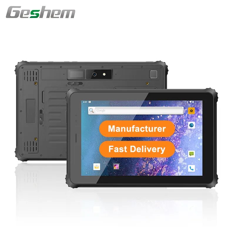 10 Inch Industrial Rugged Tablet Android 1000 Nits Ip67 Waterproof 4G LTE GPS Nfc Rfid 1D 2D Barcode Scanner Fingerprint